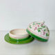 Butter bell in faience from the 20th century signed Mesves R.R Renaud Rémusat.