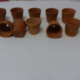 10 terracotta pots