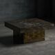 Brutalist Steel Coffee Table, France, 1970s