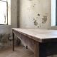Table de ferme vintage en hêtre