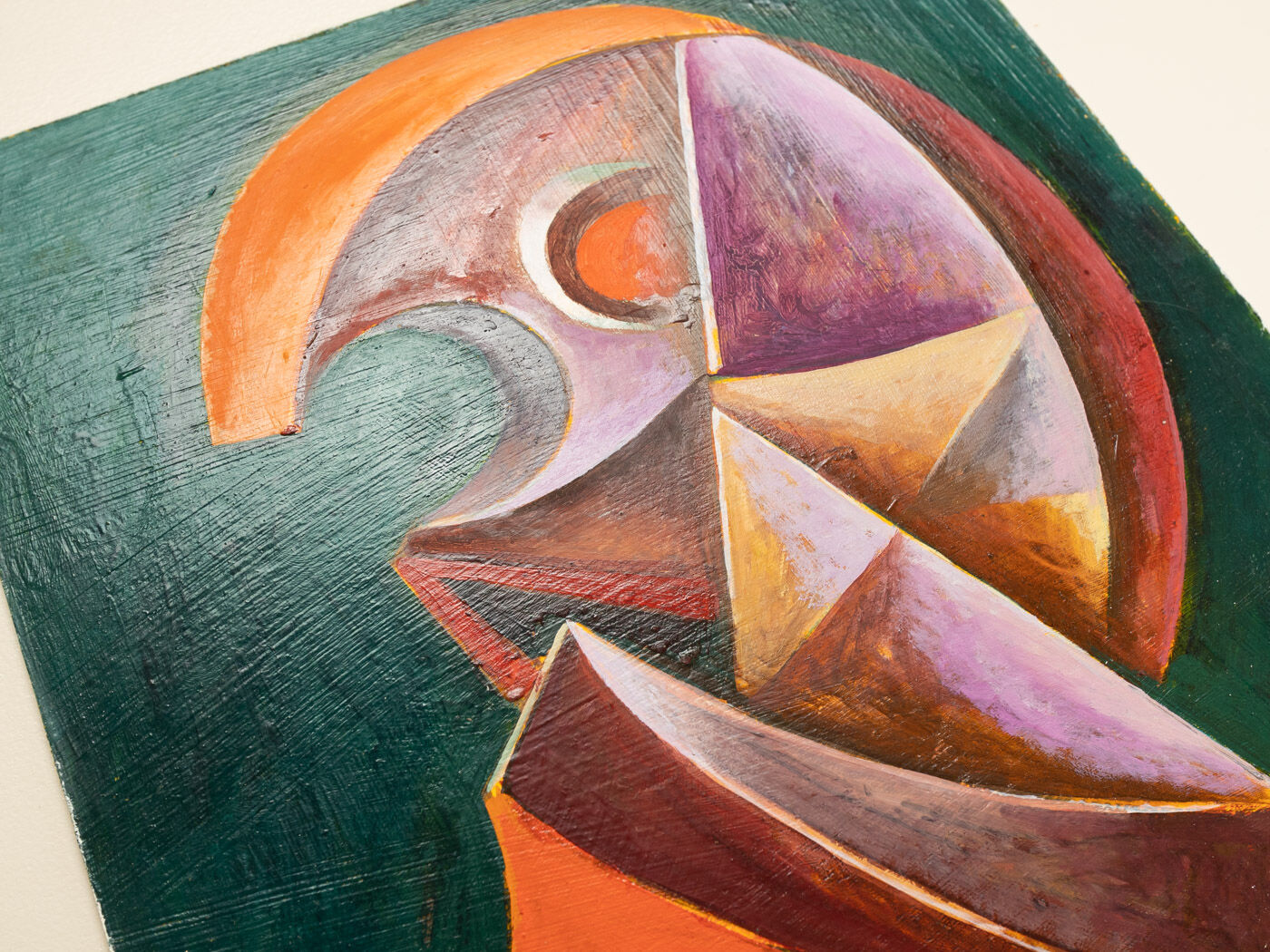 Cubist Portrait, Oil on Plate, 52 x 62 cm