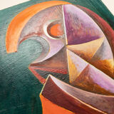 Cubist Portrait, Oil on Plate, 52 x 62 cm