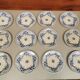 service of 12 old dessert plates in Rigal and Sanejouand faience