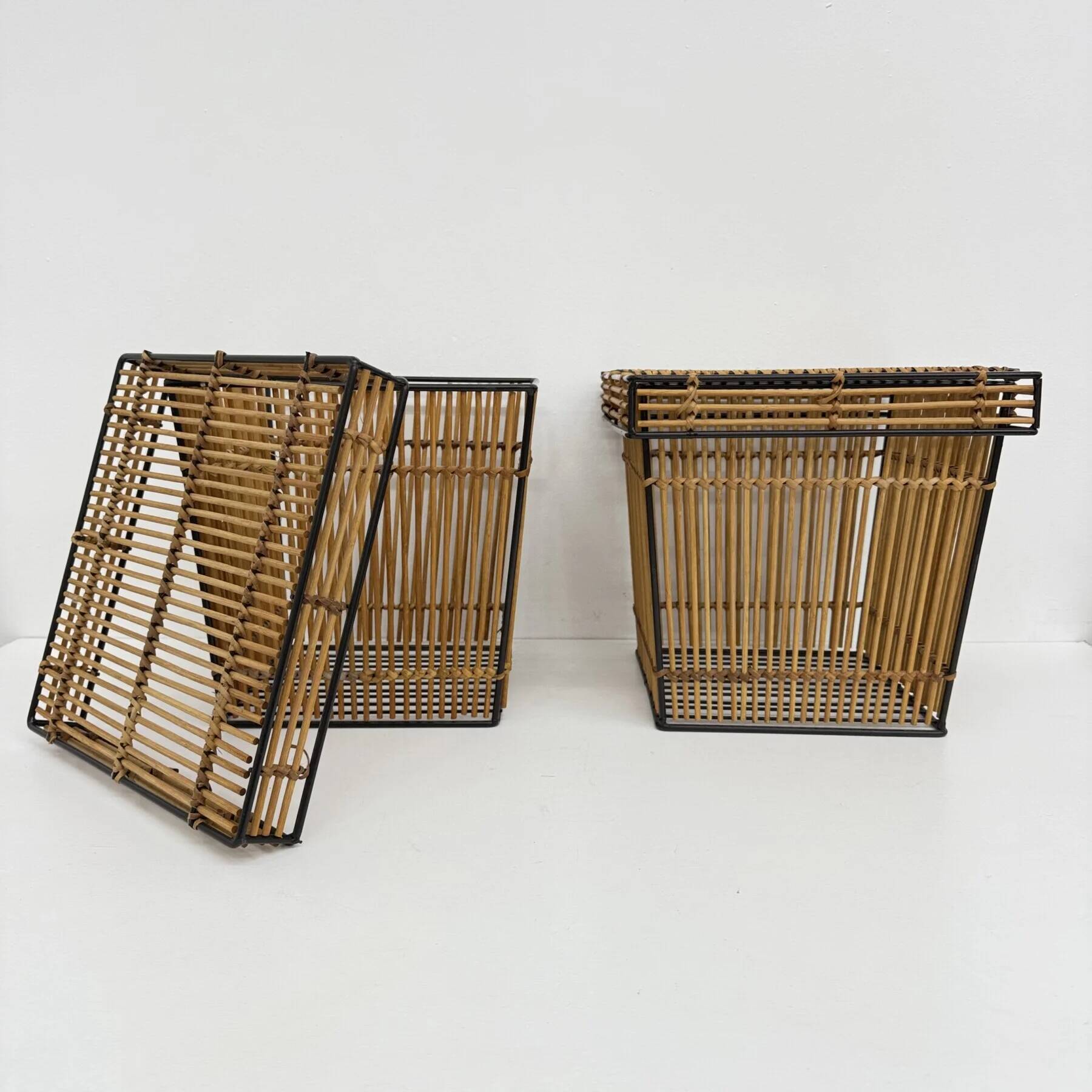 Set of 2 storage baskets by Dirk van Sliedregt for Rohé, Netherlands 1960s