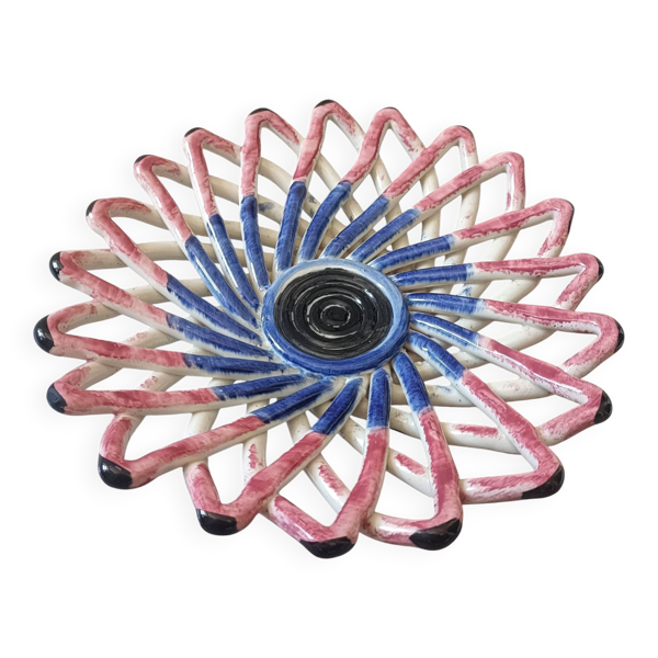 Grande corbeille, coupe à fruits en céramique tressée — Beyit
