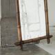 Grand miroir faux bambou en bois massif et miroir patiné, début XXe siècle