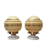 Pair of Art Deco globe wall lights