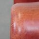 English Chesterfield club chair in light red cowhide leather
