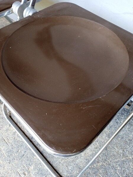 Pair 2 Piretti chairs / plia castelli signed