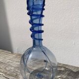 Vase soliflore en verre soufflé bleu