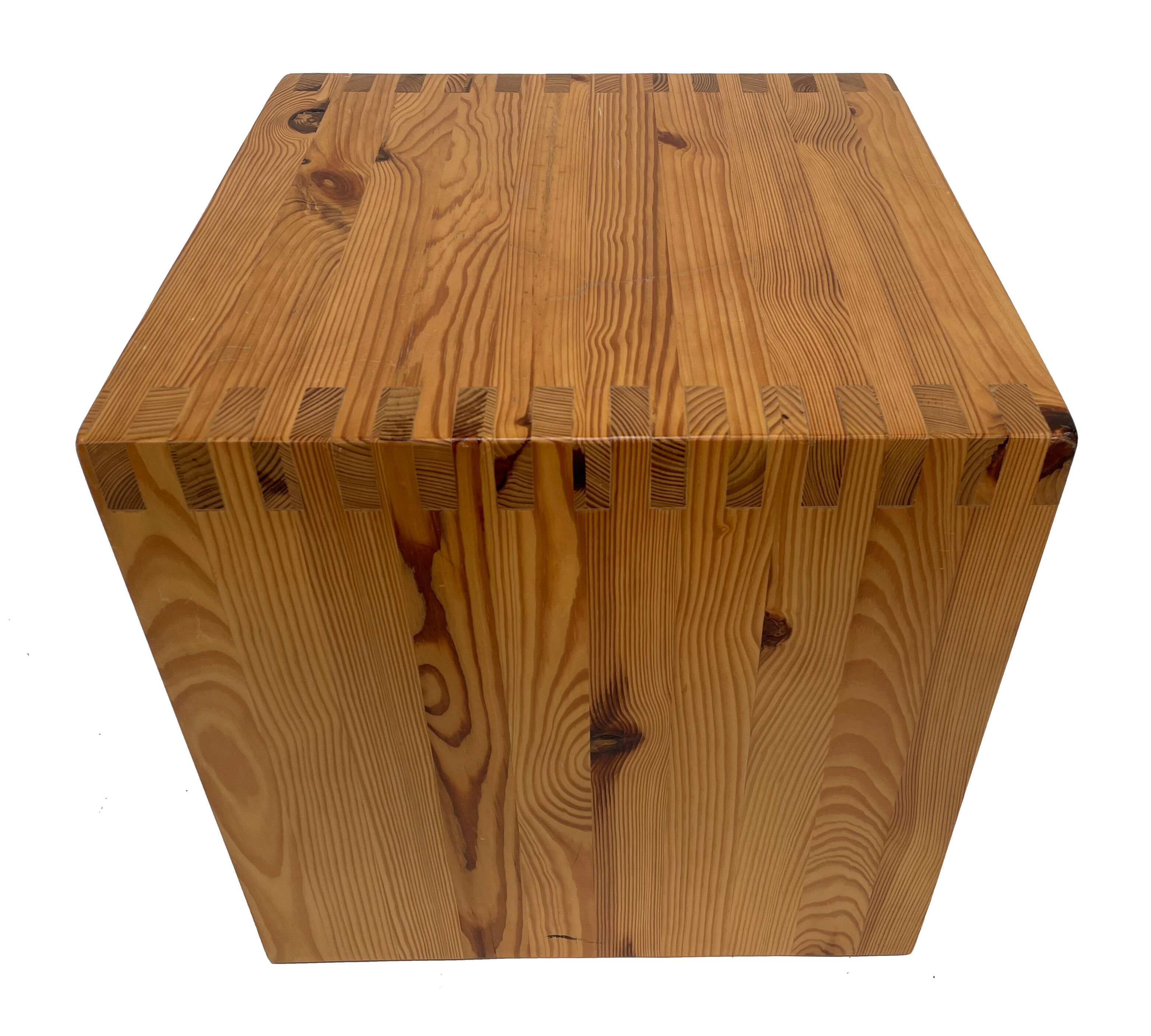 Vintage side table Ate van Apeldoorn, Pine wood 1970s