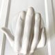 Ceramic and opaline women's hand wall light, 1970s
