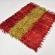 5x5 Square Green Red Vintage Kilim Rug, 145x157Cm