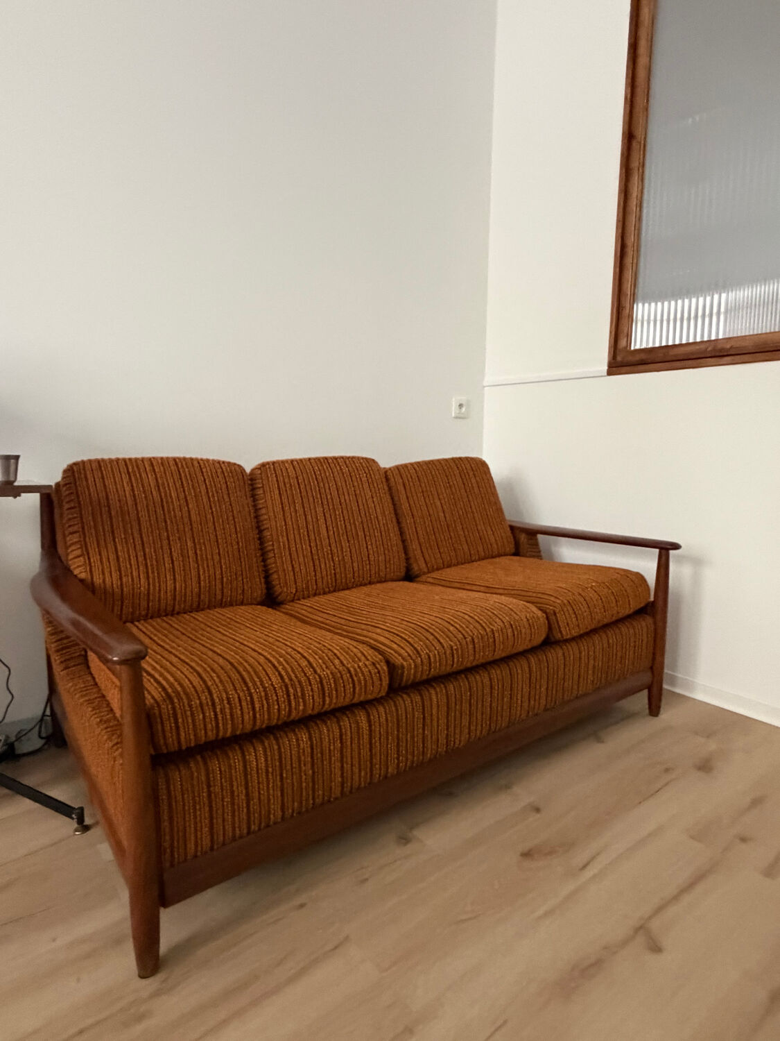 Scandinavian convertible sofa in teak by Grete Jalk, 1960s.