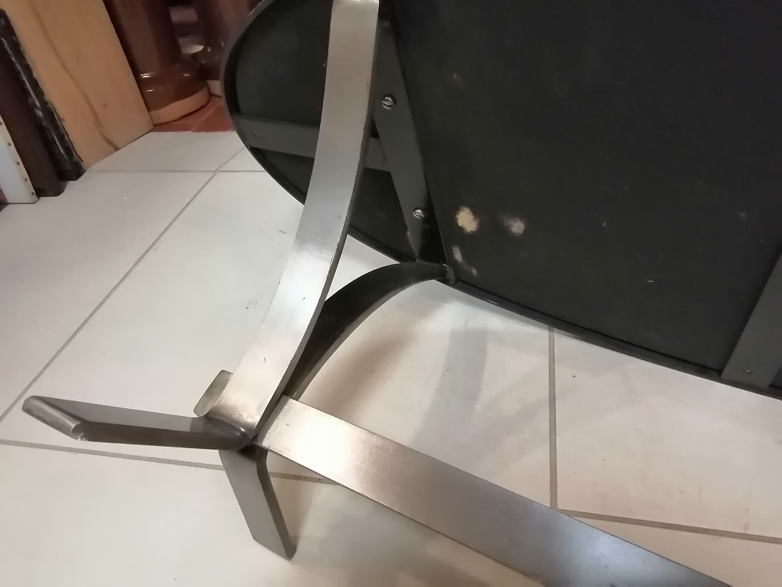 Vintage ceramic steel coffee table