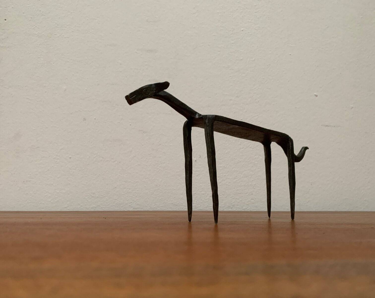 Mid-century wrought iron animal sculpture
