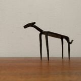 Mid-century wrought iron animal sculpture