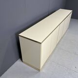 Beige lacquered credenza, 1970s