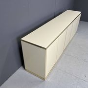 Beige lacquered credenza, 1970s