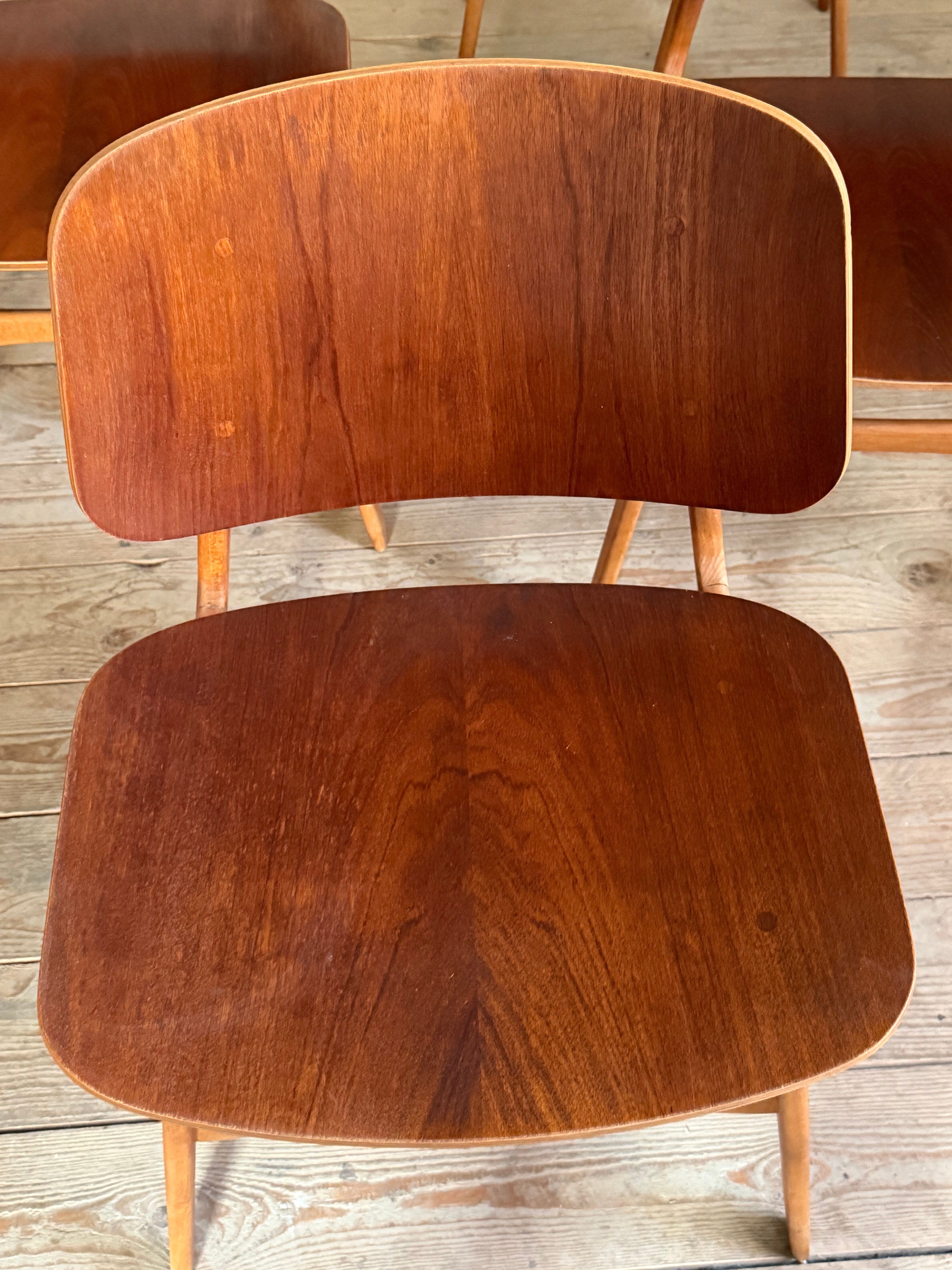 Danish vintage chairs by Borge Mogensen in teak.