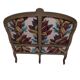 Directoire style canapé with carved wood & floral fabric in perfect condition.