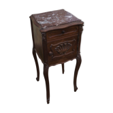 Louis XV style bedside table Walnut beginning 20 eme