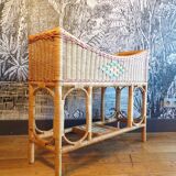 Rattan planter on stand