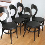5 chairs baumann black seagull black skaï black