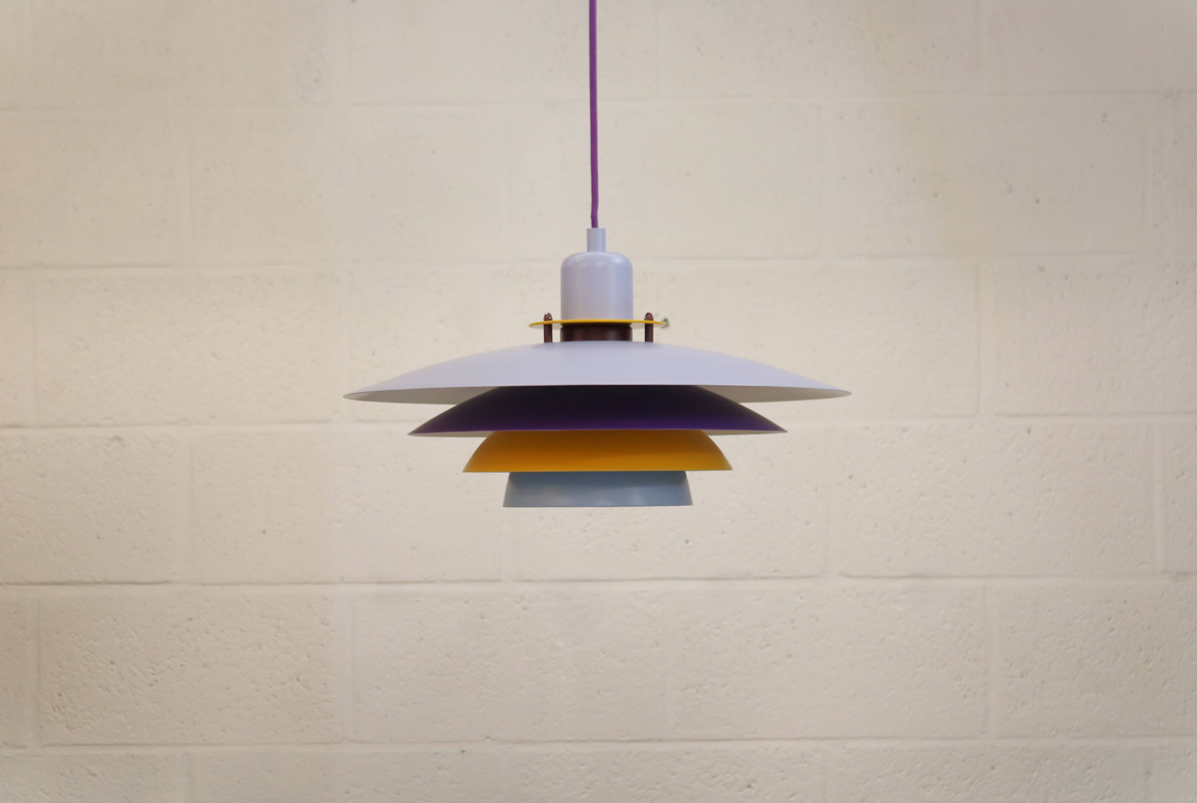Colorful Danish Pendant Lamp by Belid – 1980s