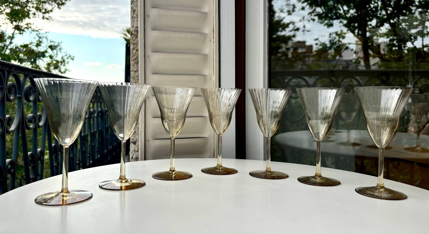 Verres style Gallée