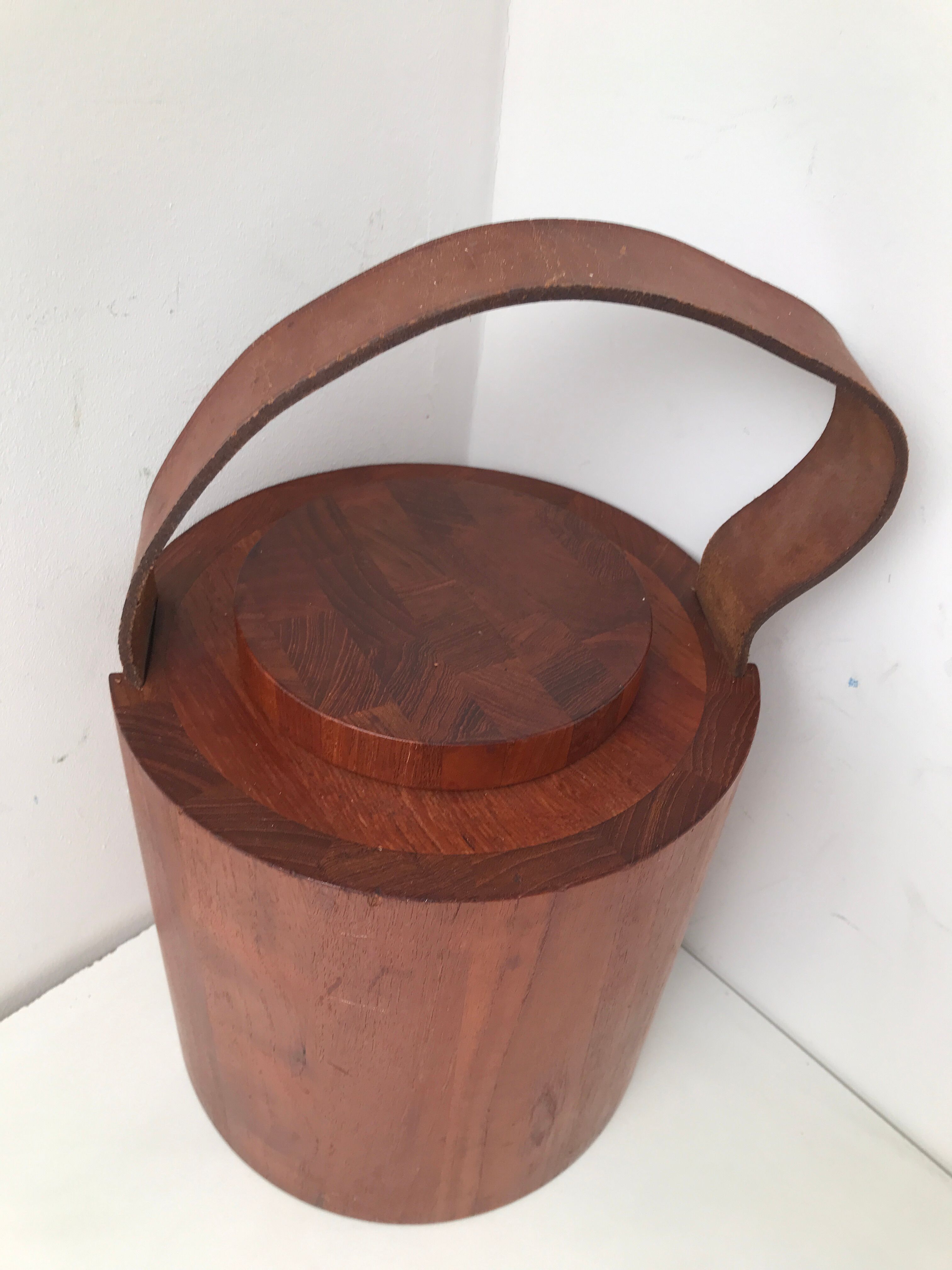 Teak ice bucket by Jens H. Quistgaard for Nissen, Denmark 1960