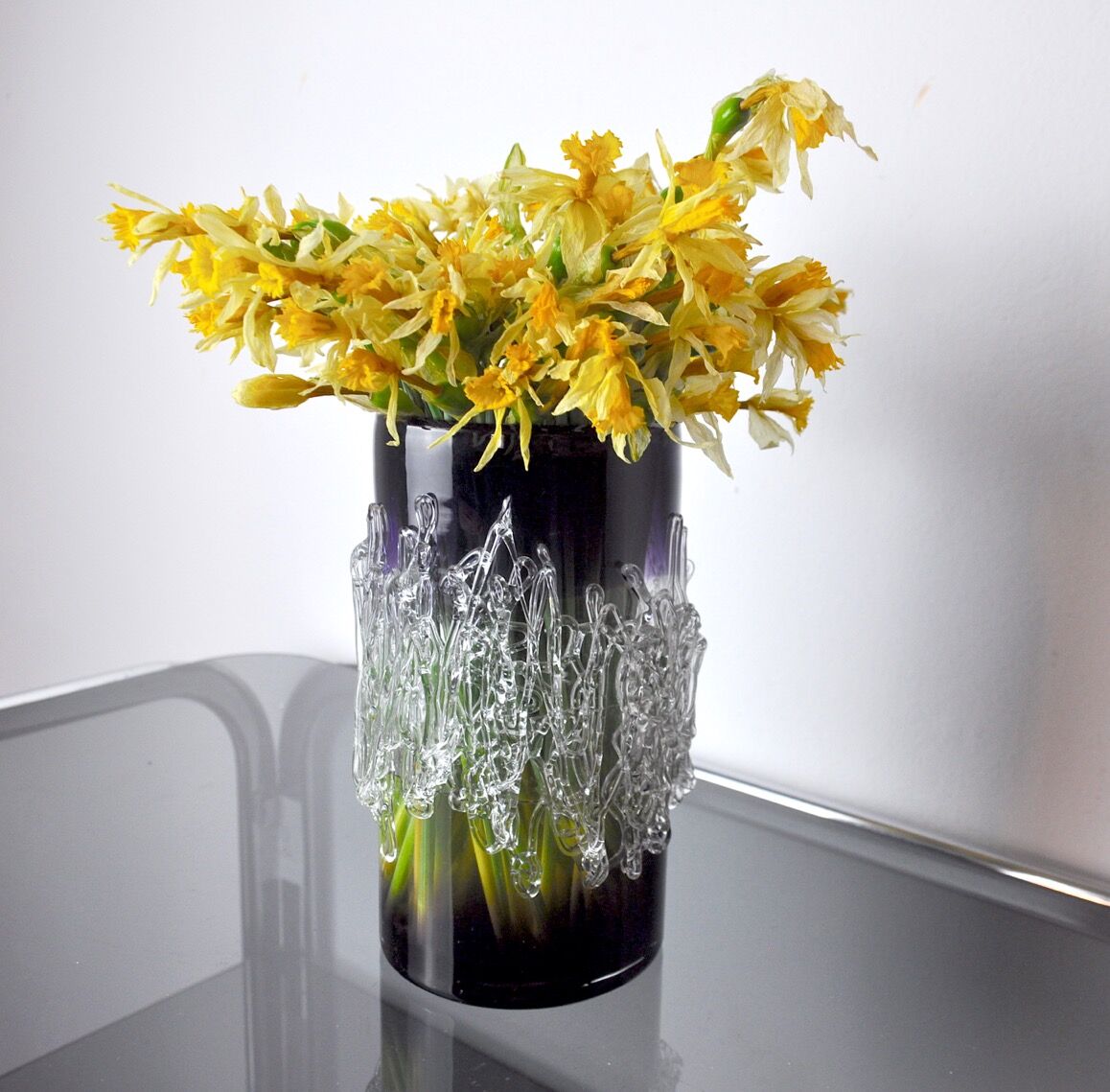 Purple seguso vase in murano glass, Italy, 1960