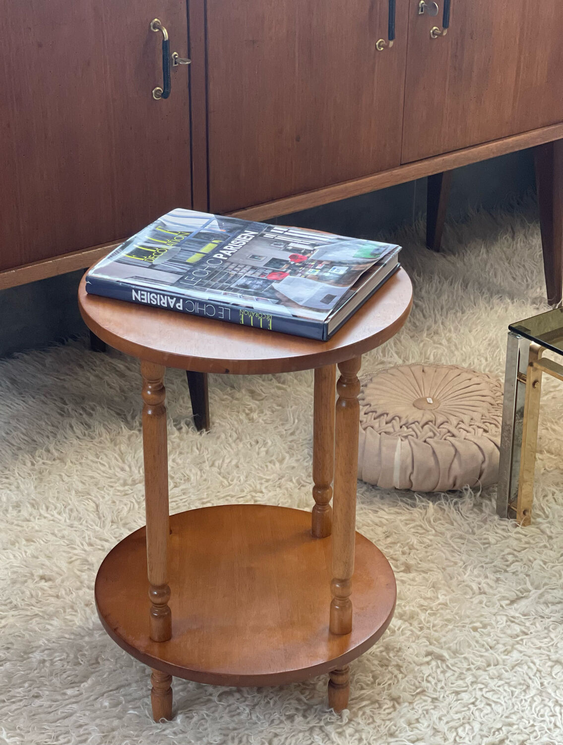 1970 oak side table