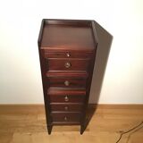 Chest of drawers with 5 drawers and one solid wood shelf