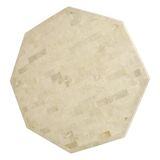 Vintage Octagonal Dining Table Travertine Natural Stone Italy 70s