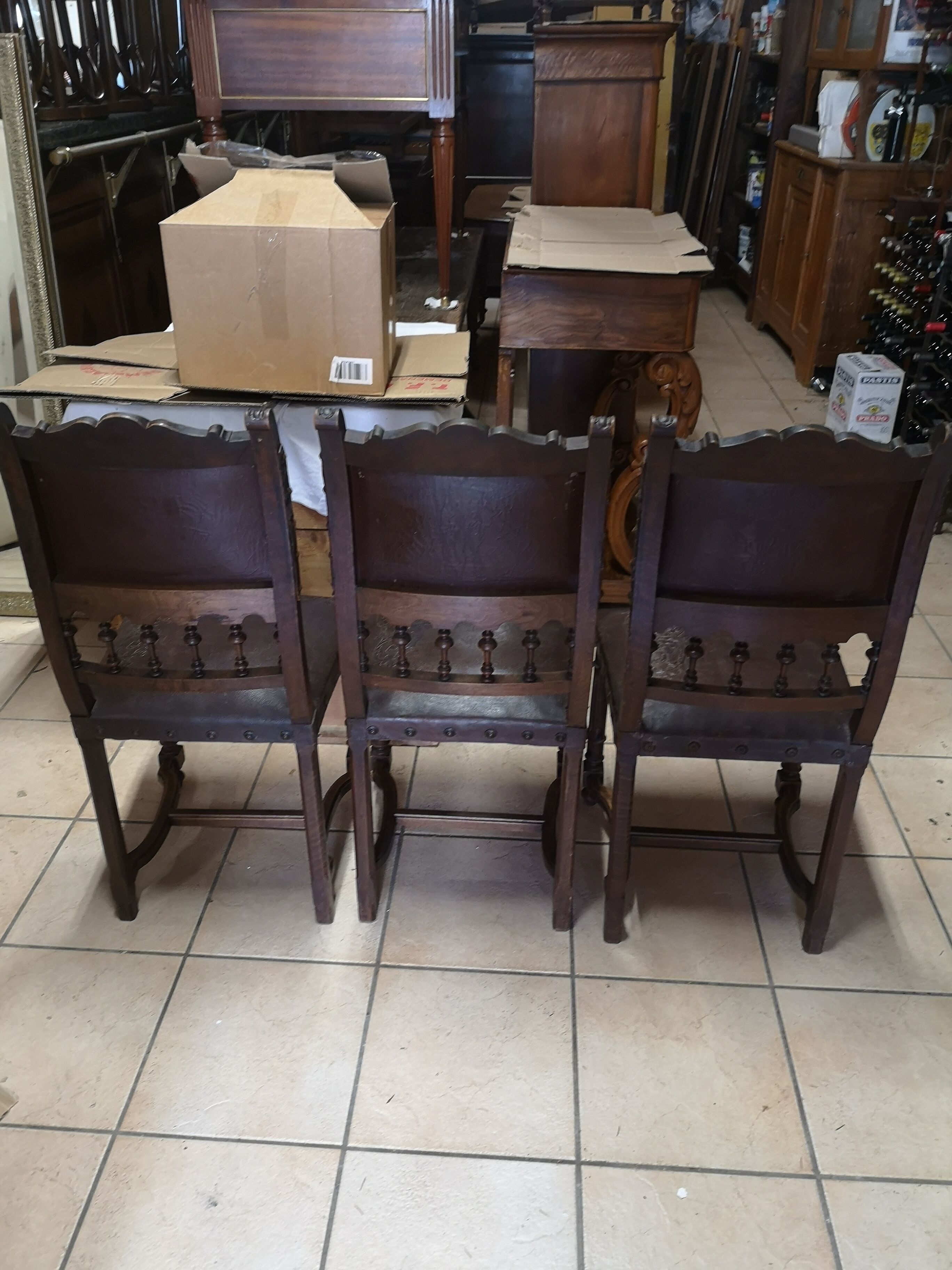 Lot of 6 chairs Henri II