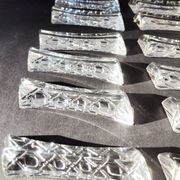 Set of 12 lead crystal knife rests
