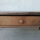 Farmhouse coffee table with solid wood drawer