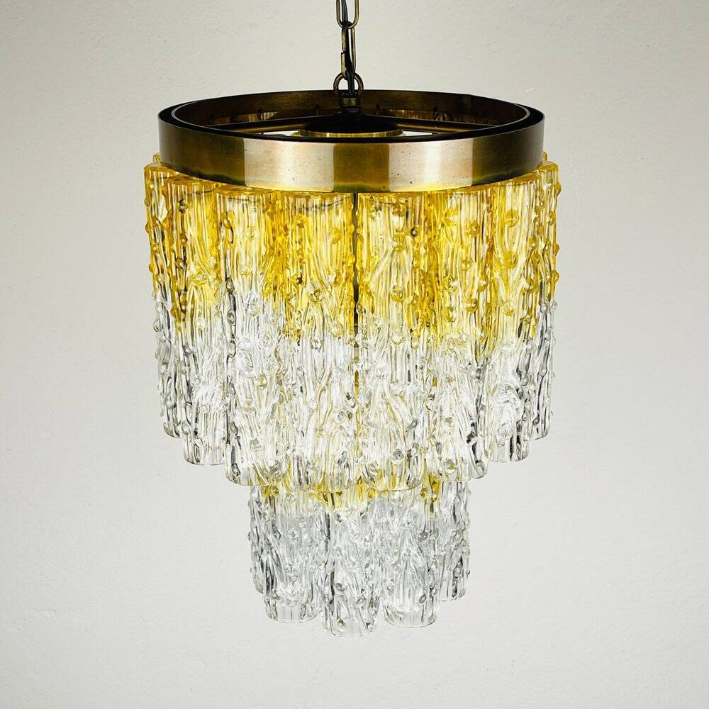 Murano glass chandelier Tronchi by Venini, Italy, 1960s