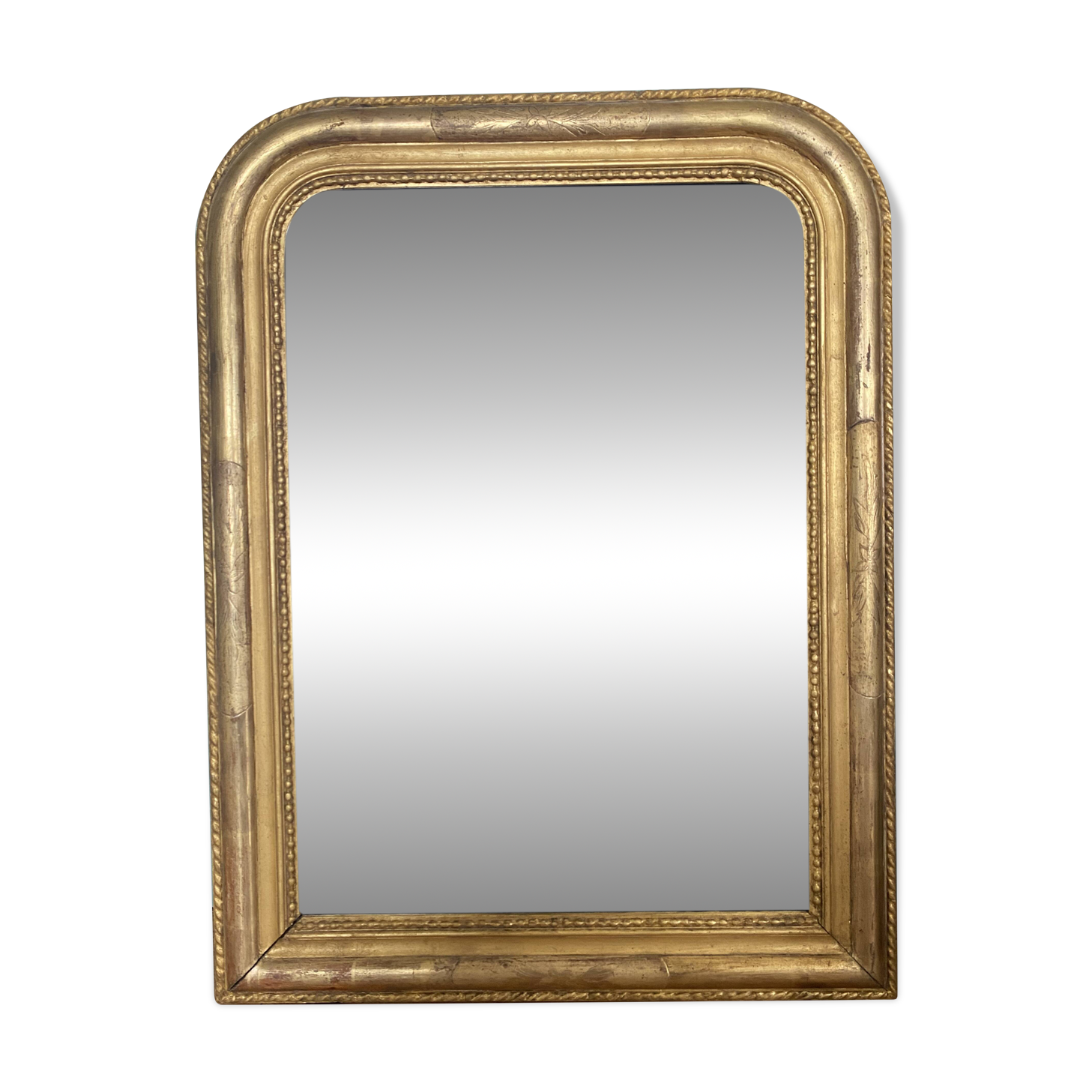 Louis-Philippe mirror gilded with gold leaf