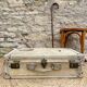Old wood and leather suitcase