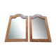 Duo de miroirs encadrement noyer