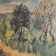 wooded landscape painting