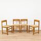 Vintage dining room set in the style of Charlotte Perriand 1970.