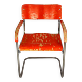 Bauhaus FN 74 Cantilever Chair in Plywood and Chrome by H.J. Hagemann, 1930s