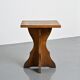 Pair of solid pine side tables, French Alps, circa 1970.