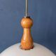 Vintage white wooden Steinhauer pendant lamp, plexiglass suspension light