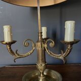 Lamp bouillotte bronze lampshade in sheet style empire mid-twentieth