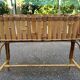 Vintage plant stand in rattan and bamboo, Bohemian 1970s.