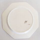 Antique 10" octagonal plate foliage bird Mintons ESSEX BIRDS 1880